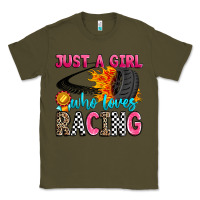 Army Green just a girl who loves racing Classic Tee - Zillion Design Studio