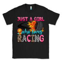 Black just a girl who loves racing Classic Tee - Zillion Design Studio