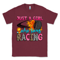 Burgundy just a girl who loves racing Classic Tee - Zillion Design Studio
