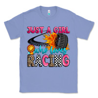 Colony Blue just a girl who loves racing Classic Tee - Zillion Design Studio