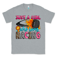 Heather Grey just a girl who loves racing Classic Tee - Zillion Design Studio