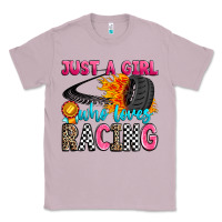 Lilac just a girl who loves racing Classic Tee - Zillion Design Studio