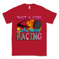 Red just a girl who loves racing Classic Tee - Zillion Design Studio