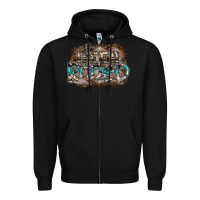 Black deer rodeo Zipper Hoodie - SublimationCraftShop