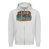 Dove Grey deer rodeo Zipper Hoodie - SublimationCraftShop