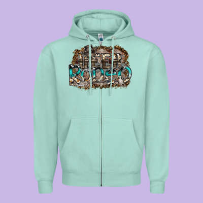 Deer Rodeo Zipper Hoodie Designed By Sublimationcraftshop