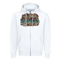 White deer rodeo Zipper Hoodie - SublimationCraftShop