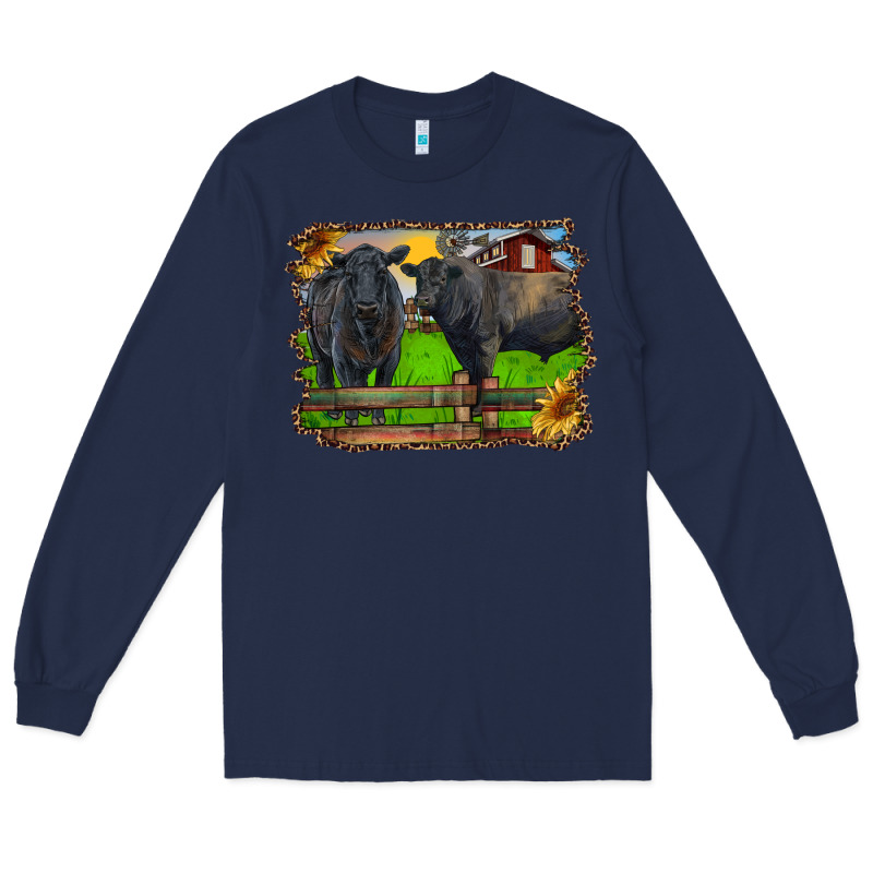 Black Angus Cattle And Bull In Barnyard Long Sleeve Tee by RanaPortraitStore | Teevron