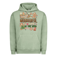 Pigment Oil Green wonderful time Urban Hoodie - MaliasSmallBusiness