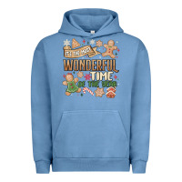 Pigment Pebble Blue wonderful time Urban Hoodie - MaliasSmallBusiness