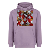 Lavender christmas snow crystals with plaid seamless pattern Heavyweight Hoodie - BundleAndBundleShop