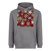 Storm christmas snow crystals with plaid seamless pattern Heavyweight Hoodie - BundleAndBundleShop