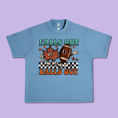 Falls Out Balls Out Urban Heavy Tee Designed By Barkaloodesign