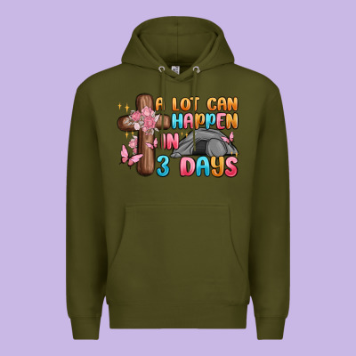 A Lot Can Happen In 3 Days Premium Hoodie Designed By Maliassmallbusiness