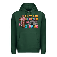 Sports Green a lot can happen in 3 days Premium Hoodie - MaliasSmallBusiness