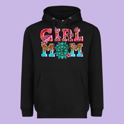 Girl Mom Heavyweight Hoodie Designed By Adodesignshop