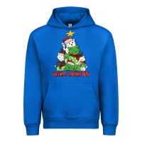 Cobalt meowy christmas cat tree Urban Hoodie - MaliasSmallBusiness