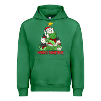 Emerald meowy christmas cat tree Urban Hoodie - MaliasSmallBusiness
