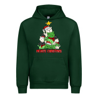 Forest Green meowy christmas cat tree Urban Hoodie - MaliasSmallBusiness