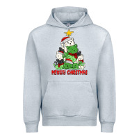 Heather Grey meowy christmas cat tree Urban Hoodie - MaliasSmallBusiness