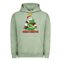 Pigment Oil Green meowy christmas cat tree Urban Hoodie - MaliasSmallBusiness