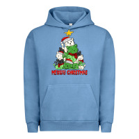 Pigment Pebble Blue meowy christmas cat tree Urban Hoodie - MaliasSmallBusiness