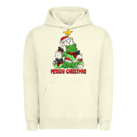Pigment Pistachio meowy christmas cat tree Urban Hoodie - MaliasSmallBusiness