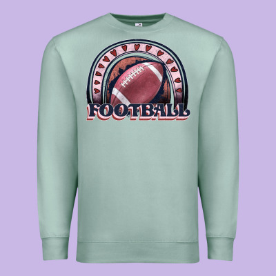 Football Rainbow Premium Sweatshirt Designed By Jahusdesignshop