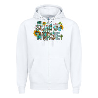 White school nurse Zipper Hoodie - CowhideDigitalArt
