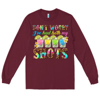 Burgundy dont worry ive had both my shots Long Sleeve Tee - texasbilliewilder