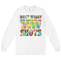White dont worry ive had both my shots Long Sleeve Tee - texasbilliewilder