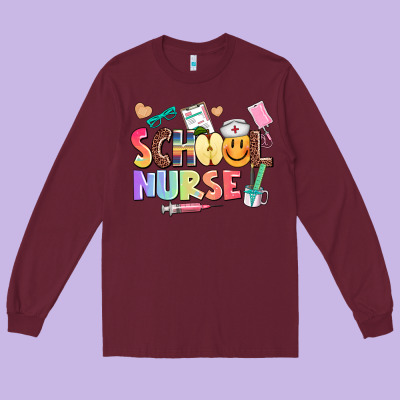 School Nurse Long Sleeve Tee Designed By Adodesignshop
