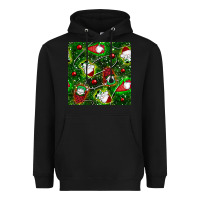 Christmas Gnomes Seamless Pattern Heavyweight Hoodie | Teevron