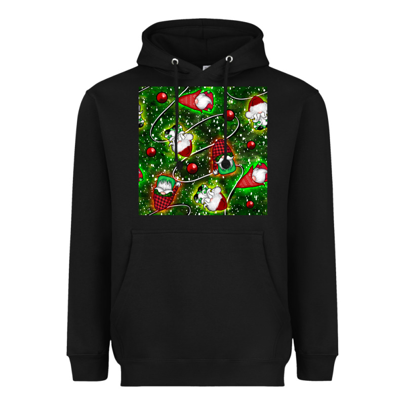 Christmas Gnomes Seamless Pattern Heavyweight Hoodie by BundleAndBundleShop | Teevron