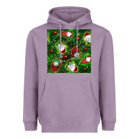 Lavender christmas gnomes seamless pattern Heavyweight Hoodie - BundleAndBundleShop