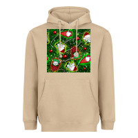 Mushroom christmas gnomes seamless pattern Heavyweight Hoodie - BundleAndBundleShop