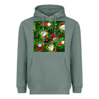 Sage christmas gnomes seamless pattern Heavyweight Hoodie - BundleAndBundleShop