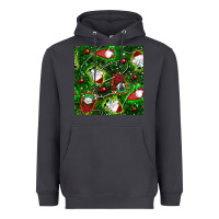 Smoke christmas gnomes seamless pattern Heavyweight Hoodie - BundleAndBundleShop