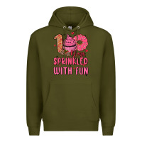 Army Green 100 days sprinkled with fun Premium Hoodie - MaliasSmallBusiness