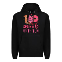 Black 100 days sprinkled with fun Premium Hoodie - MaliasSmallBusiness