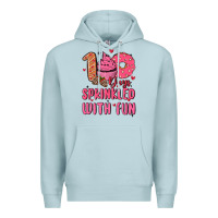 Blue Mist 100 days sprinkled with fun Premium Hoodie - MaliasSmallBusiness