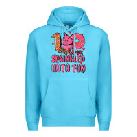 Ocean Blue 100 days sprinkled with fun Premium Hoodie - MaliasSmallBusiness