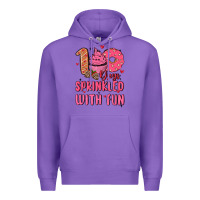 Purple 100 days sprinkled with fun Premium Hoodie - MaliasSmallBusiness