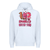 White 100 days sprinkled with fun Premium Hoodie - MaliasSmallBusiness