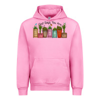 Fuchsia Pink god says you are unique Urban Hoodie - MaliasSmallBusiness