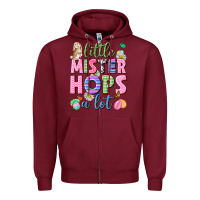 Burgundy Little mister hops a lot Easter Zipper Hoodie - Neo Western