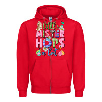 Red Little mister hops a lot Easter Zipper Hoodie - Neo Western