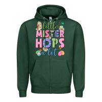 Sports Green Little mister hops a lot Easter Zipper Hoodie - Neo Western