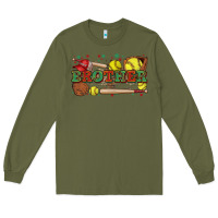 Army Green brother softball Long Sleeve Tee - Zillion Design Studio