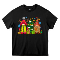 Black gnome Christmas Heavy Core Tee - CowhideDigitalArt